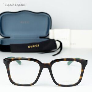 BRAND NEW Gucci GG1738O 003 Havana Green Demo Unisex Square Eyeglasses GG 1738O